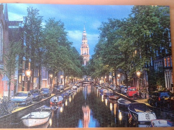 Amsterdam Canal at Dusk, by Ken Kaminsky ( 2016 ) 1500 Pieces ( Educa Puzzle )