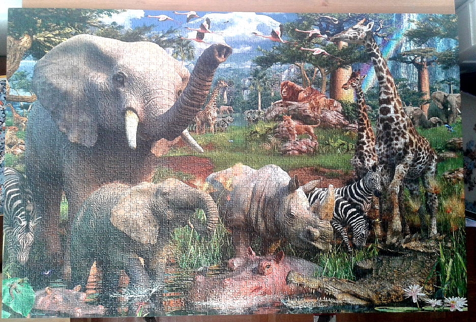 Animals at the Waterhole by David Penfound ( 2016 ) 3168 Pieces ( Ravensburger Puzzle )