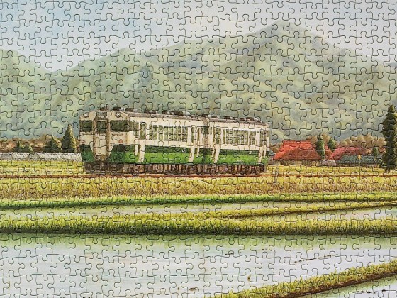 Zug in Reisfeldern von Mac_gc