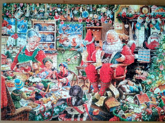 Santas's final Preparations by Roy Trower ( 2015 ) 1000 Pieces ( Ravensburger Puzzle )