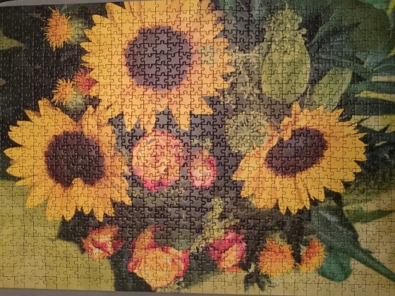 Sonnenblumenstrauss - Puzzle von Sue an LostPiece