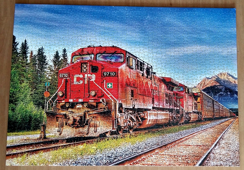 Canadian Pacific train entering Banff,  by Kevin Kaminsky 1500 Pieces ( Educa Puzzle )