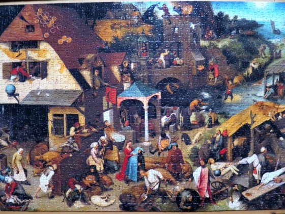 Grafika : Art Collection 1000 Teile : Pieter Brueghel d. Ältere :Die niederländischen Sprichwörter
