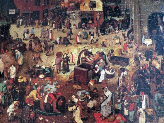 Grafika 1000Teile Brueghel : Der Kampf zwischen Karneval und Fastenzeit