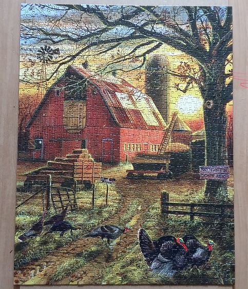 Sunset Barn by Doug Knutson ( 2012 ) 1000 Pieces ( Sunsout )