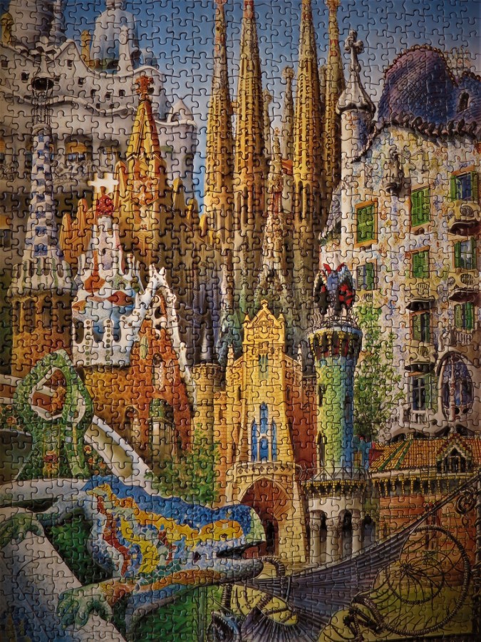 Educa Miniatur Puzzle 1000Teile Collage Gaudi