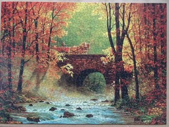Autumn Bridge by Chris Cummings 1500  Pieces ( Sunsout )