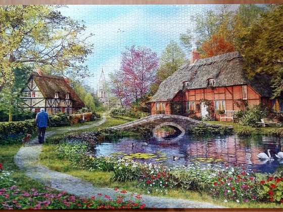 Meadow Cottages by Dominic Davison  5000 Pieces ( Educa Puzzle )
