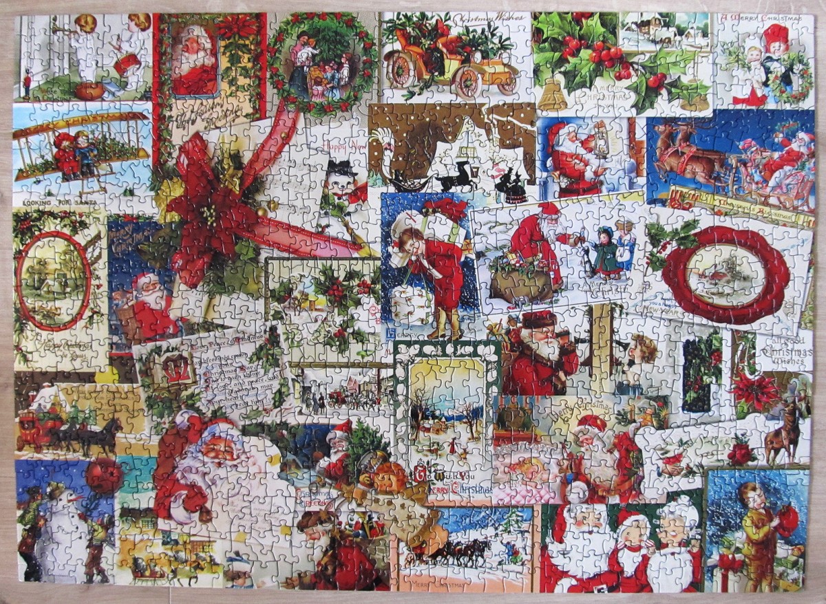 Adventskalender-Puzzle Weihnachts-Collage
