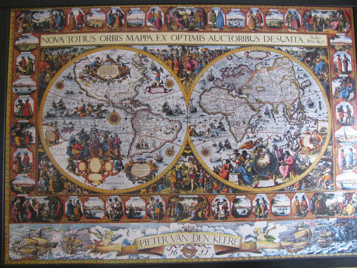 Weltkarte von 1611, Ravensburger, 9.000 Teile