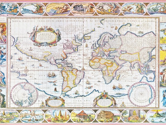 Schmidt - Historische Weltkarte, 6000