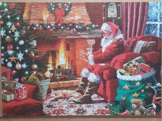 Santa by the Fire 1000 Pieces ( Falcon de luxe )