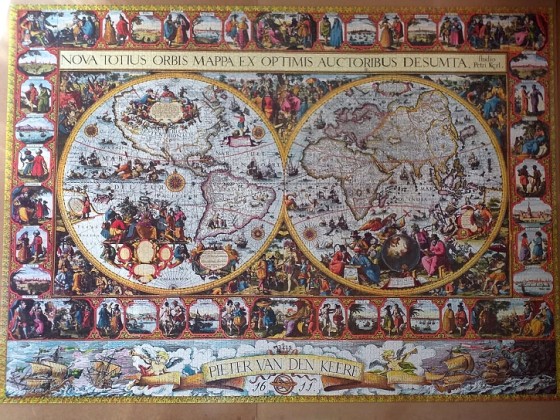 Big World Map by Pieter van den Keere 1611. 9120 Pieces  mixed  ( Ravensburger Puzzle )