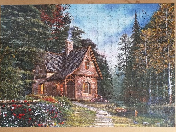 Woodland Cottage by Dominic Davison 1500 Pieces ( Art Puzzle )