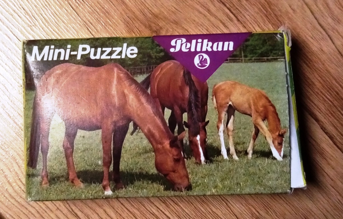 (Pferde) Mini-Puzzle, Pelikan, 48 Teile