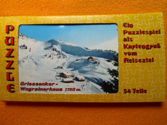 Postkarten-Puzzle-Spiel 35/07242 Griessenkar-Wagrainerhaus 1750m.	54 Teile		Bestand Nr. 104 1038
