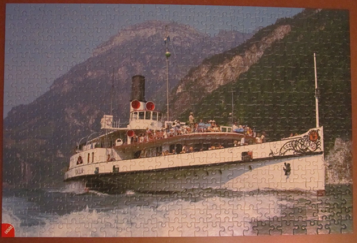 Dampferromantik 500 LIGRA 1988 Riesen Puzzle-Sortiment Nr.2810.1	470 x 310 Breit Bestand Nr. 007 A