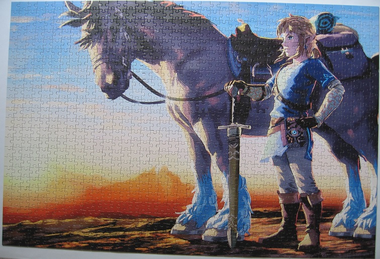 Zelda Link neben Epona