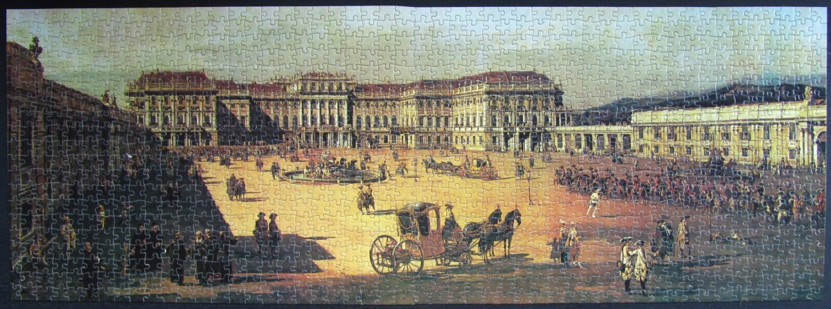 Schloß Schönbrunn, Hofseite	1000	PIATNIK nach 1978 Gemälde Belotto, Kunsthist. Museum	Panorama	5481 Breite	98 x 35		Bestand Nr. 041 2027