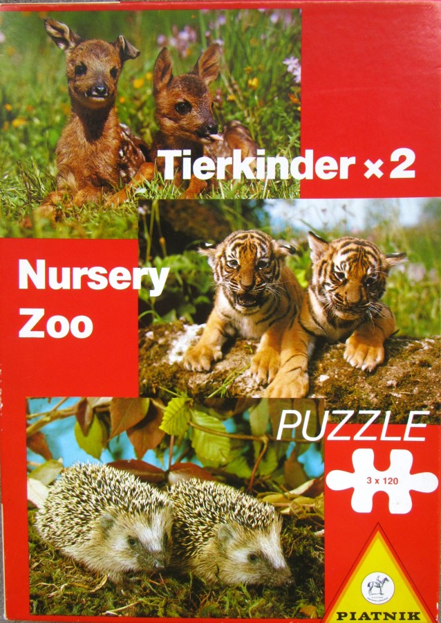 PIATNIK 5273 Tierkinder x 2  (Nursery Zoo) 120  x3	Bestand Nr. 102 2288