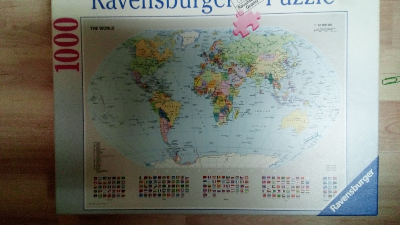 Weltkarte-Ravensburger-1000 Teile