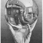 Hand mit (spiegelnder) Kugel [Escher, 1935], 1000 Teile, Jumbo, Art.-Nr. 13092, gepuzzelt 2015