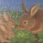 Tiere und ihre Nahrung - (3) Hasen	49 RAVENSBURGER	1999  09 248 2	17,8 x 17,8	Quadrat	Bestand Nr. 160 2526