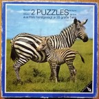 Zebra, Panda, Ravensburger, 2 x 20 Teile