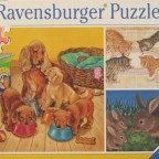 (RESERVIERT f. Eselfan) RAVENSBURGER 09 248 2 - 1999 / Tiere und ihre Nahrung / 3 x 49 Teile / Bestand Nr. 160 2526